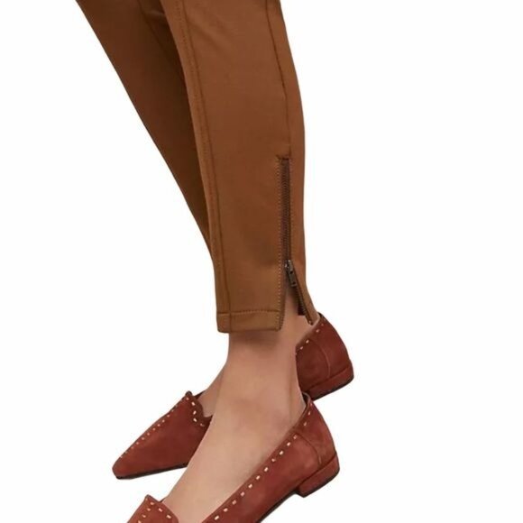 Anthropologie Essential Slim Knit Trousers-Brown Size 6 NWOT - Picture 7 of 7